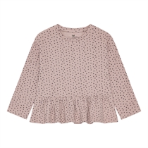Birkholm Peplum Rib Bluse Pudder Rosa & Måne Lilla
